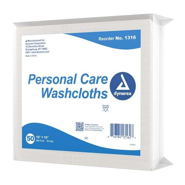 Washcloth Dry Airlaid Cellulose Material 12 in x 13 in 800/Ca